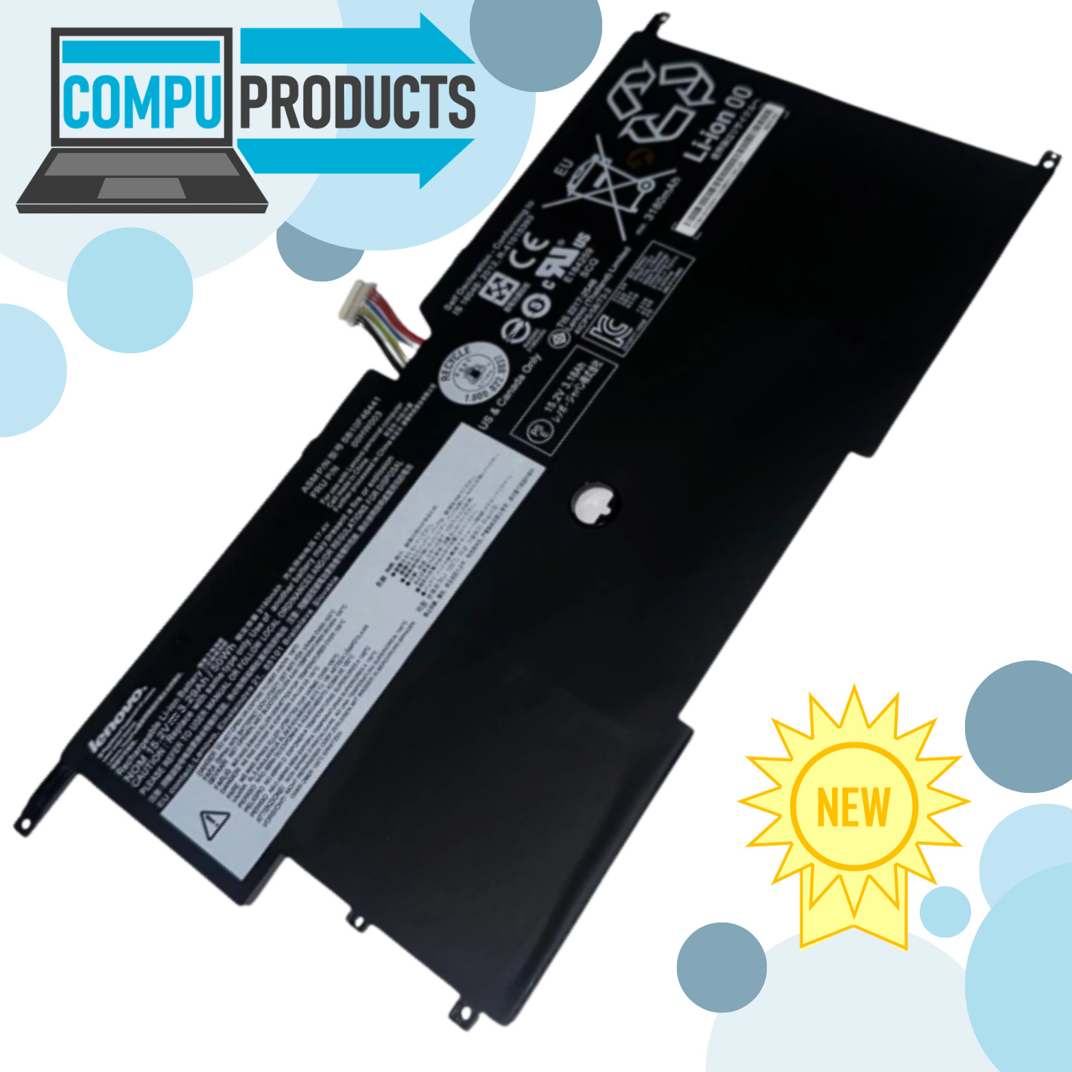 Lenovo Battery 00HW003 15.2 V 50Wh 3180 mAh for Lenovo ThinkPad X1 Carbon Gen3