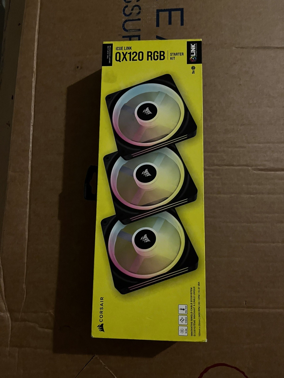 CORSAIR RGB iCUE LINK QX120 120mm Magnetic Dome RGB PC Case Fan Starter Kit