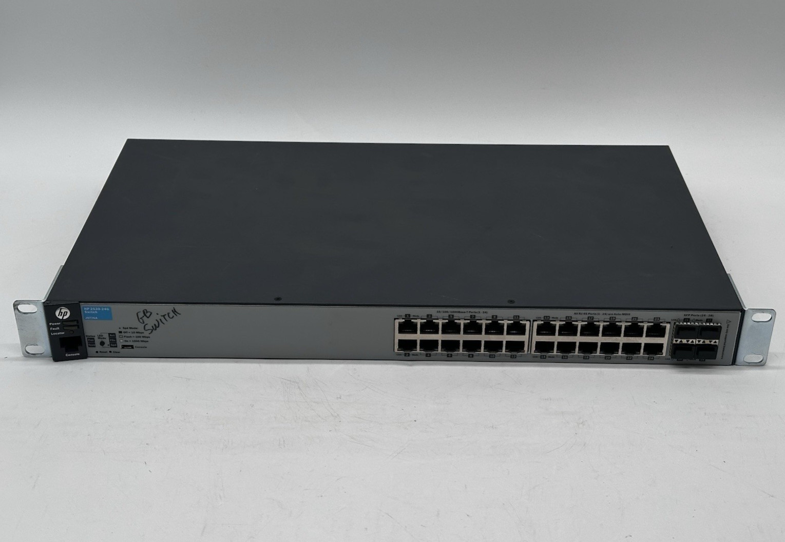 HP 2530-24G (J9776A) 24-Port Network Networking Ethernet Switch , w/Charger