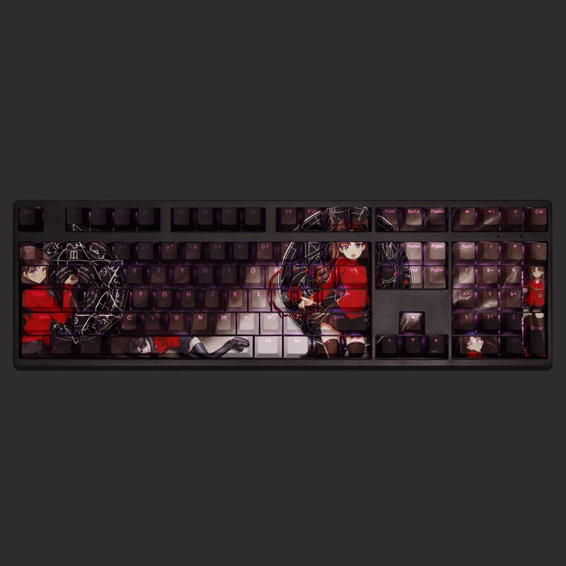 Fate/stay night Theme RGB Mechanical keyboard keycaps Tohsaka Rin 108Keys Gift