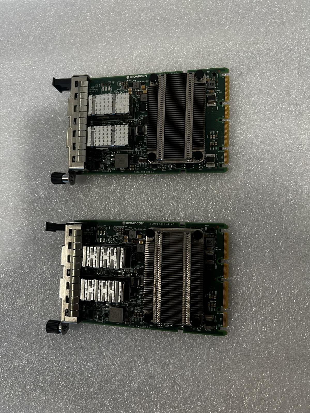 LOT OF 2 - Broadcom BCM57414 N225P CX150025 2 Port 25GbE SFP28 BCM957414N4140C