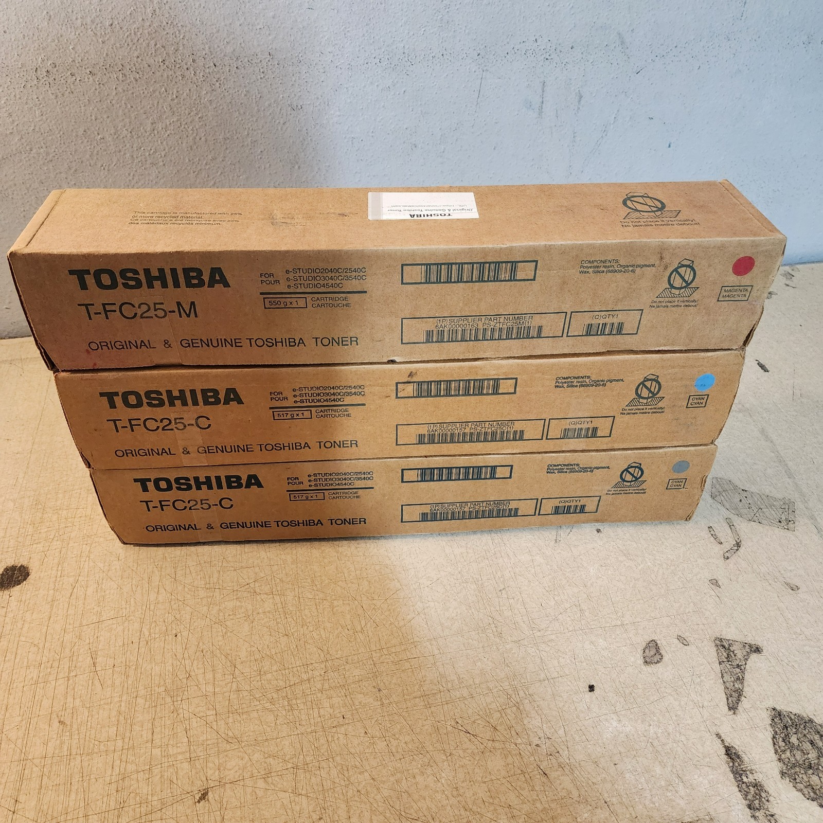 Toshiba T-FC25-C W/ T-FC25-M Lot Of 3 Genuine New Sealed 