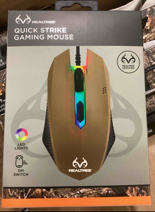 Vivitar-RealTree Quick Strike Gaming Mouse with DPI Switch LED RBG lights-Corded