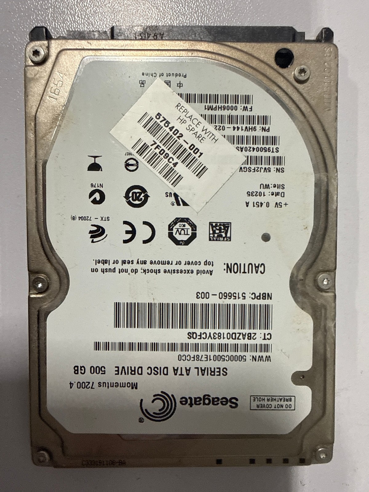 Seagate Momentus 7200.4 500GB SATA