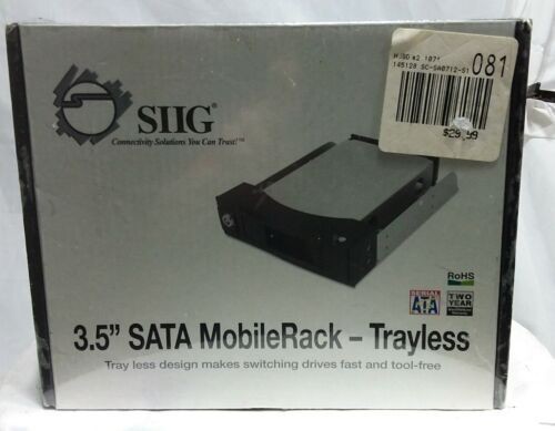 SIIG SC-SA0712-S1 3.5in SATA Tray-Less MobileRack Hot Swap