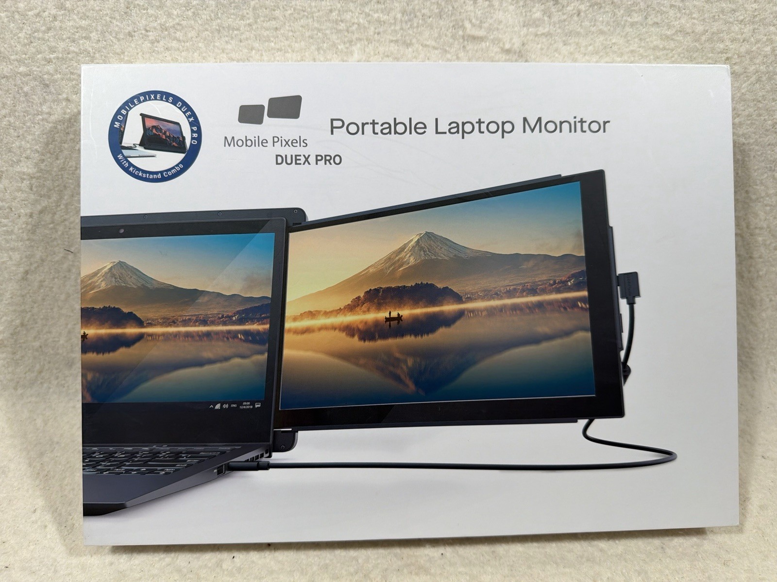 Mobile Pixels DUEX PRO 12.5in Portable USB-C LCD Monitor 1080p Black
