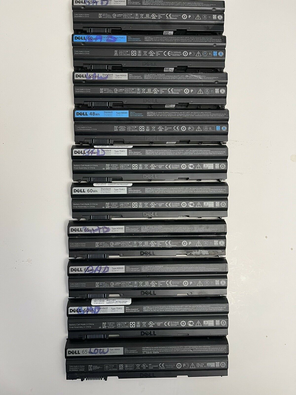 Lot of 10 Dell Latitude 60Wh Genuine Battery N3X1D T54FJ Parts Only E6420 E6440