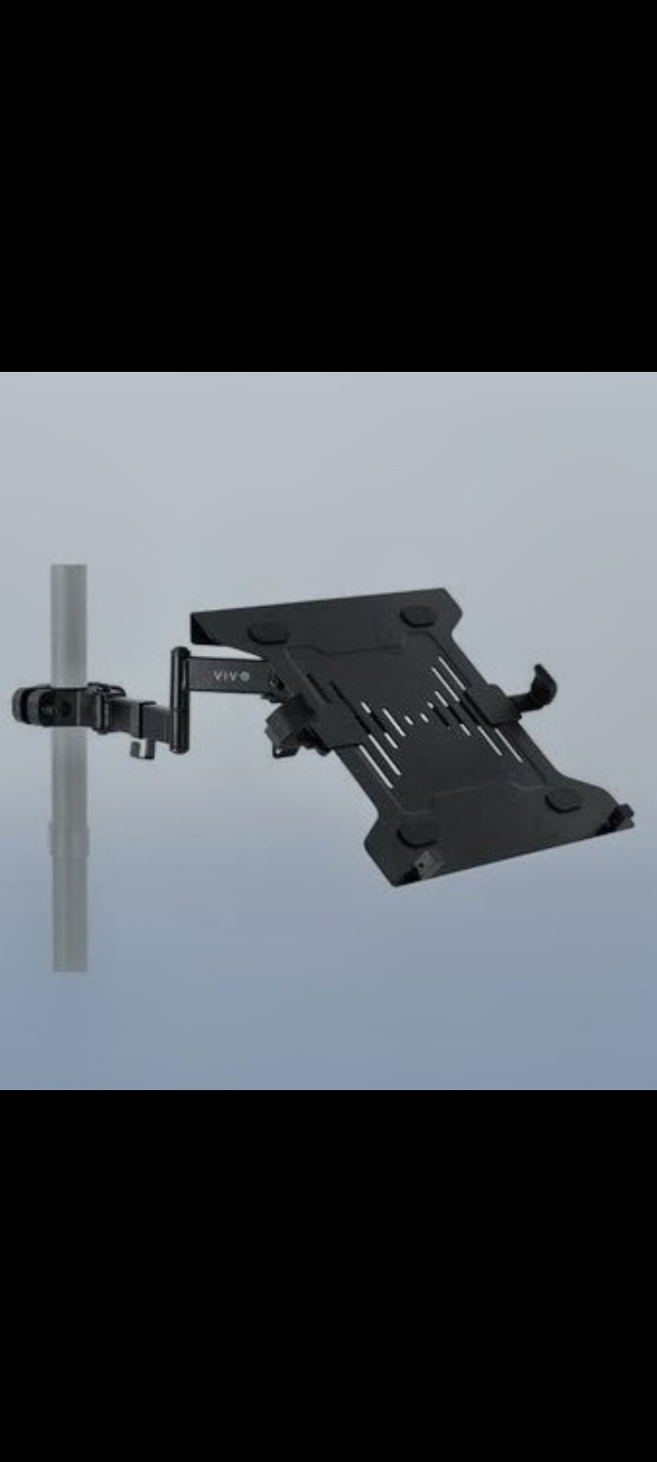 2-In-1 Universal Laptop Pole Mount Tray for 10”- 15.6” Notebook or 17”-32” Monit