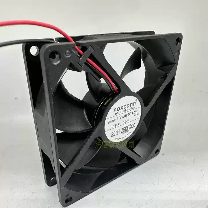 FOXCONN 9225 PVA092G12M DC12V 0.24A 92×25 mm 2-wire Cooling Fan