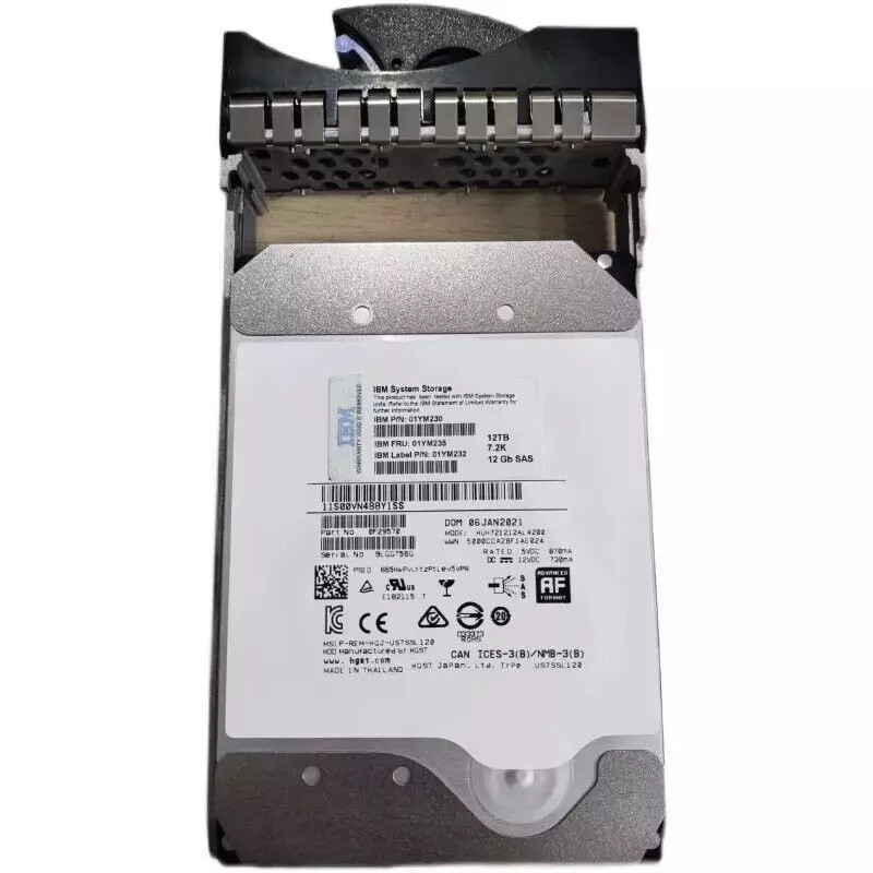 New FOR IBM 01YM235 01YM211 12TB SAS 7.2K 3.5 V5000 Gen2 Hard Drive HDD