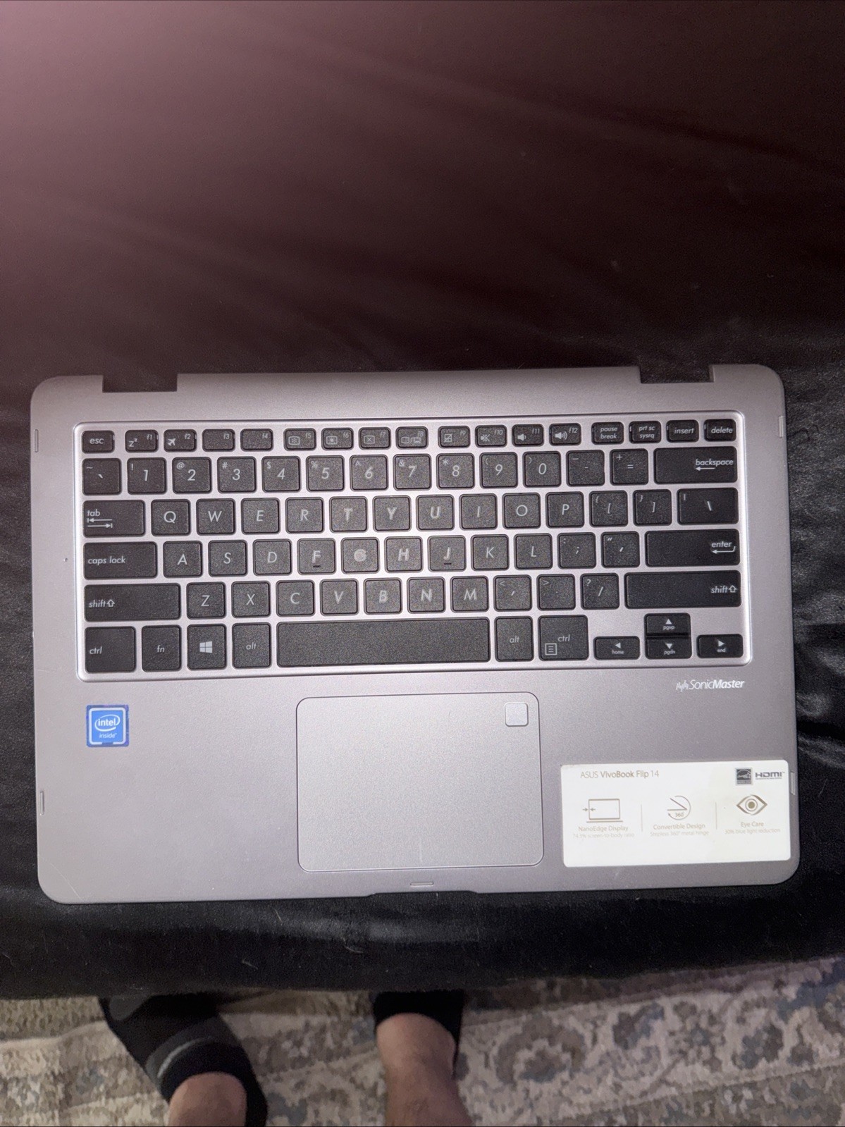 Asus Vivobook Flip TP401M TP401MA Palmrest L Keyboard Touchpad 13N1-33A0121 (F1)