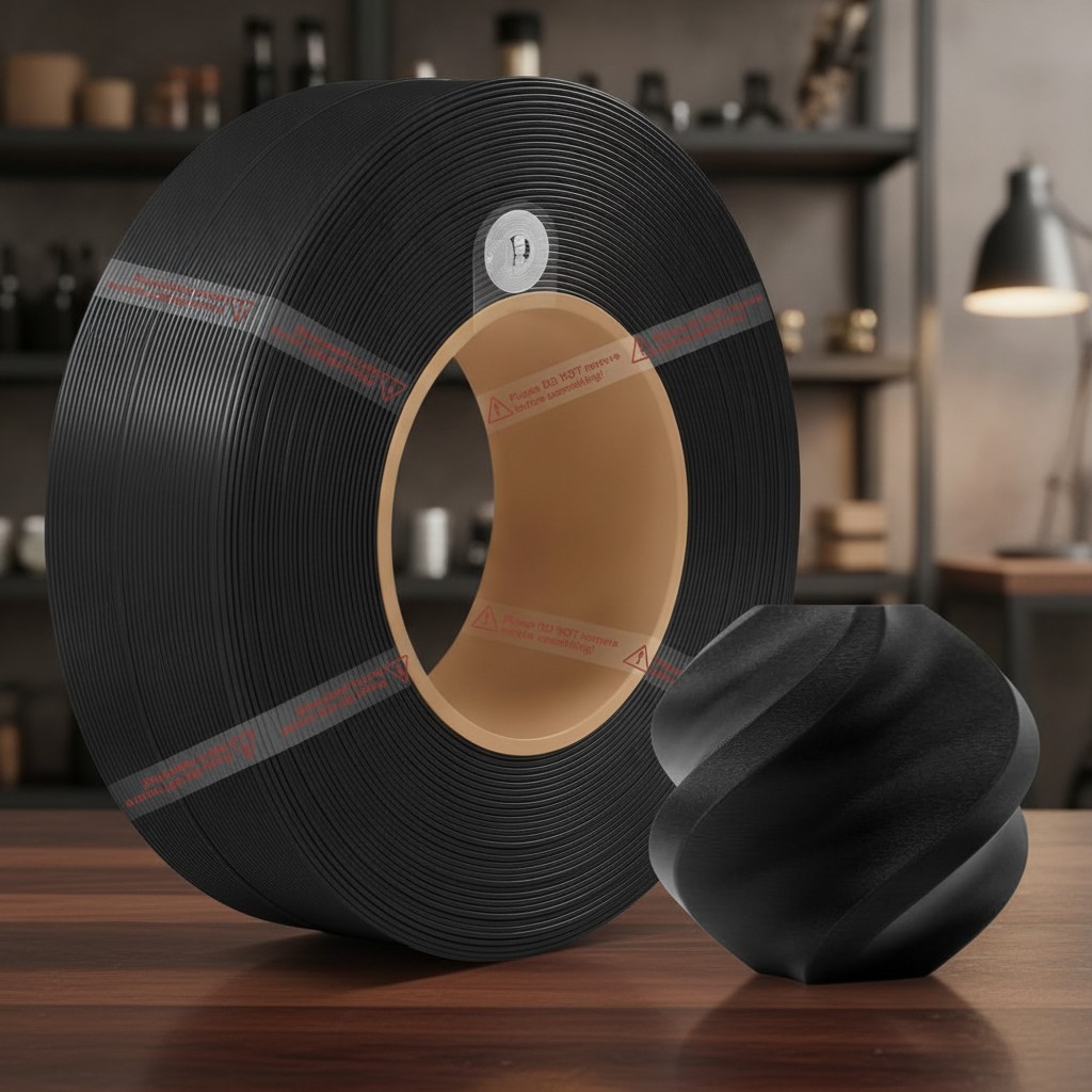 Bamboo 1.75mm PLA Filament, High Toughness, Eco-Friendly, 1KG, Black
