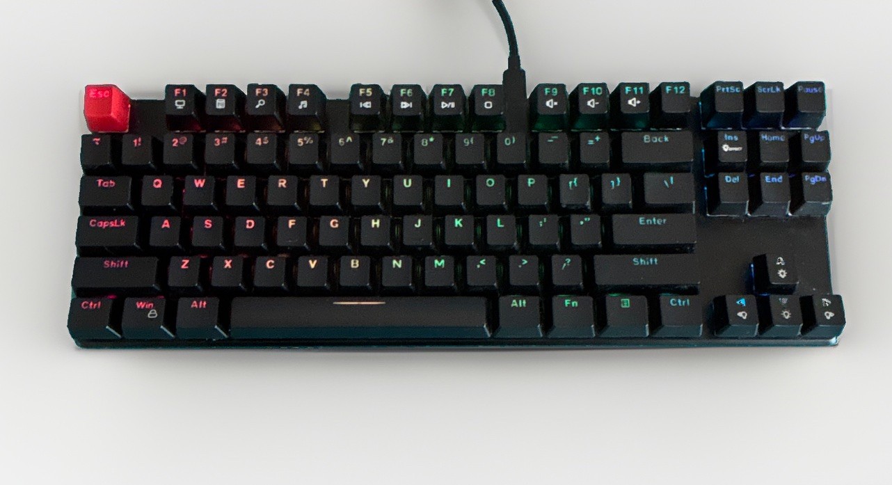 GameStop 80BLK Compact Wired USB-C 80% Mechanical Keyboard with RGB