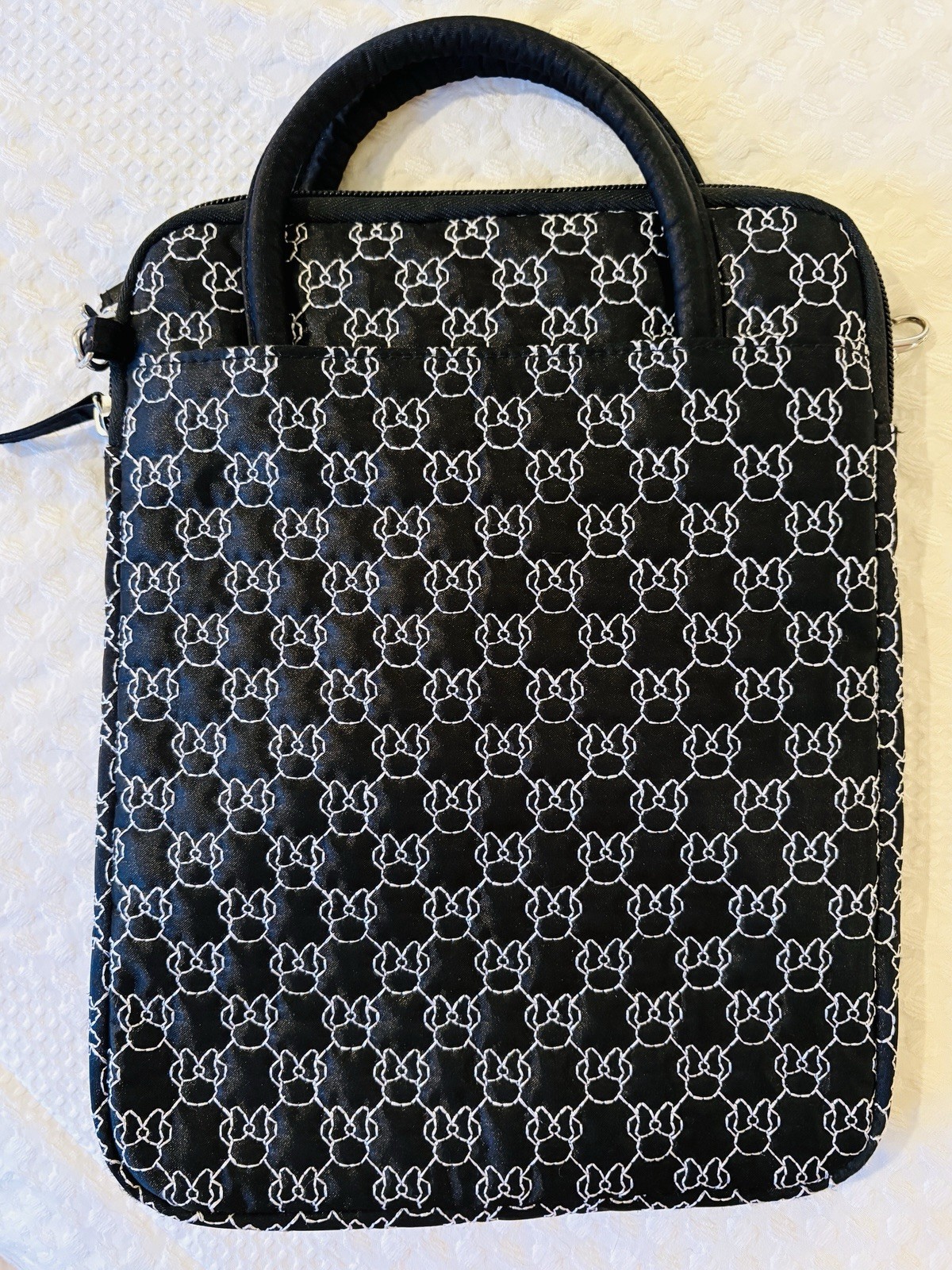 Disney Parks Minnie Mouse iPad Tablet Case Bag Disney Tech Black Crossbody Strap