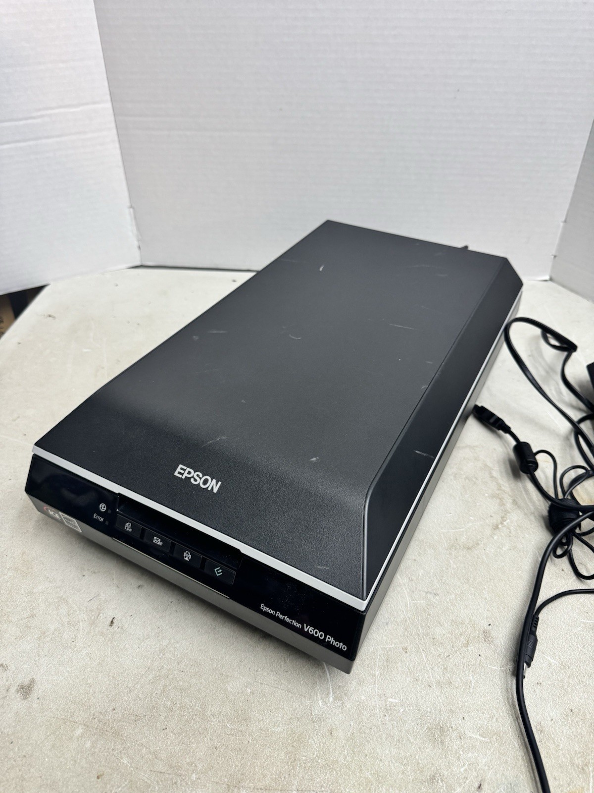 Epson Perfection V600 Photo Flatbed Color Scanner W/ Power Supply Tested Working