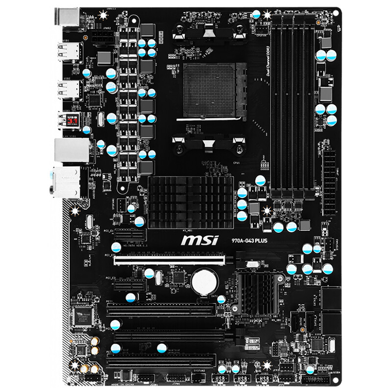 For MSI 970A-G43 PLUS Socket AM3/AM3+ DDR3 AMD 970 ATX USB 3.1 Motherboard