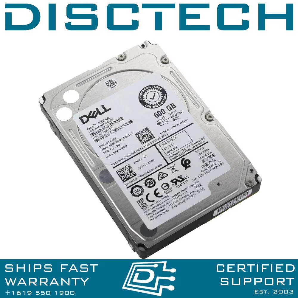 NEW Dell XXTRP 600GB 10K SAS HDD 12Gbps 2.5in SFF 512 ISE Seargate ST600MM0069