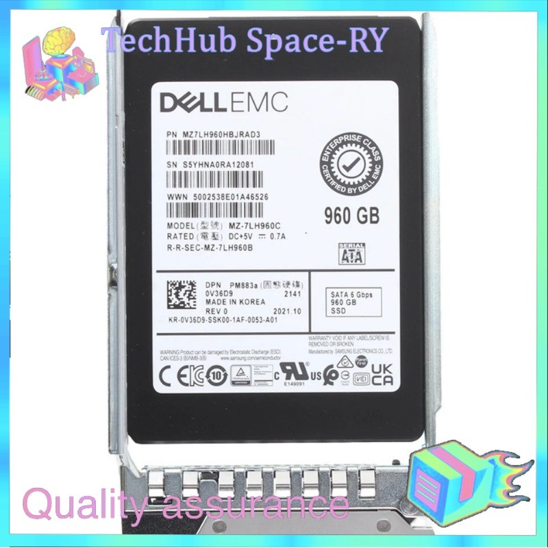V36D9 0V36D9 Dell EMC 960GB 6Gbps SATA RI TLC 2.5'' SSD 14/15/16G KIT New