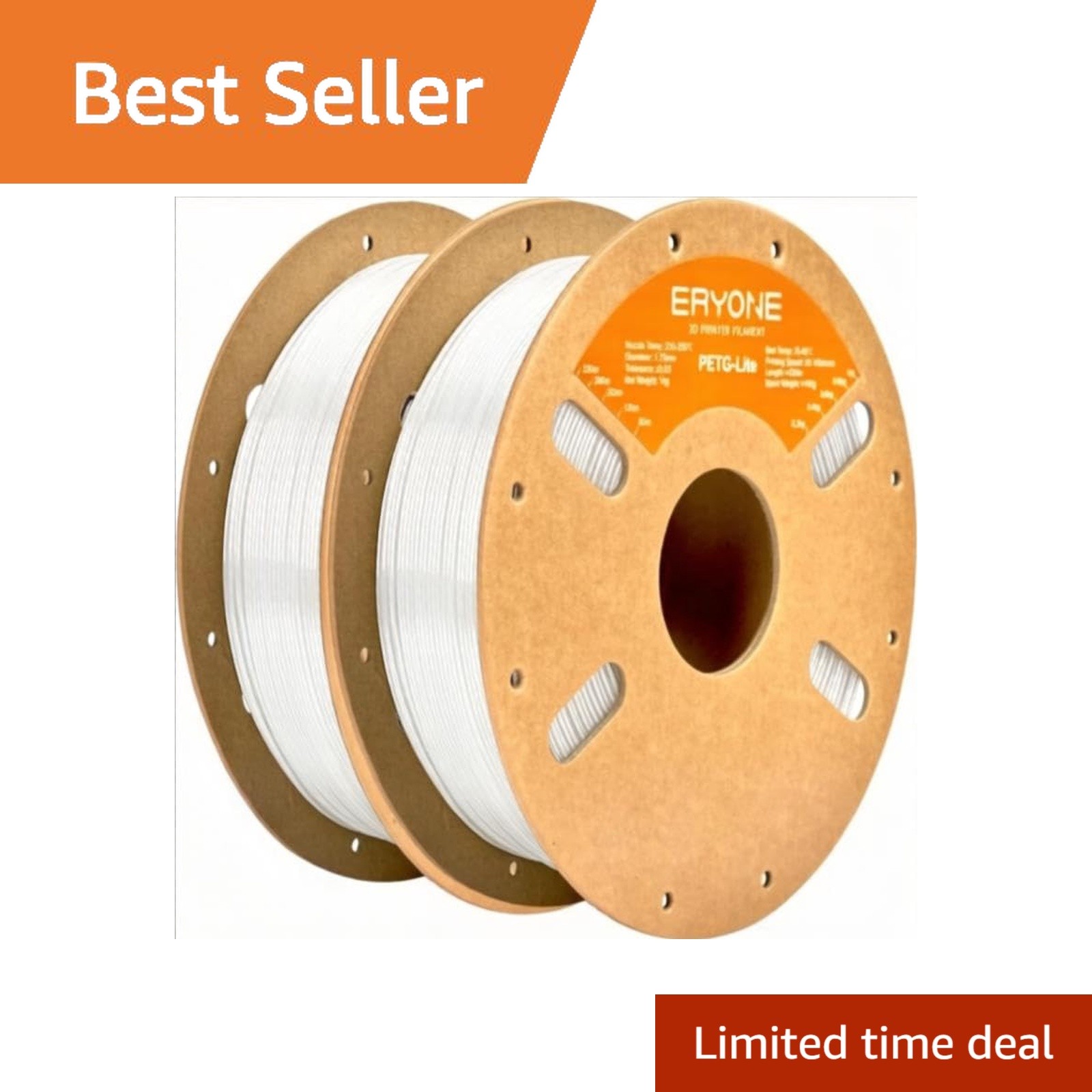 ERYONE PETG 3D Printer Filament 2KG White