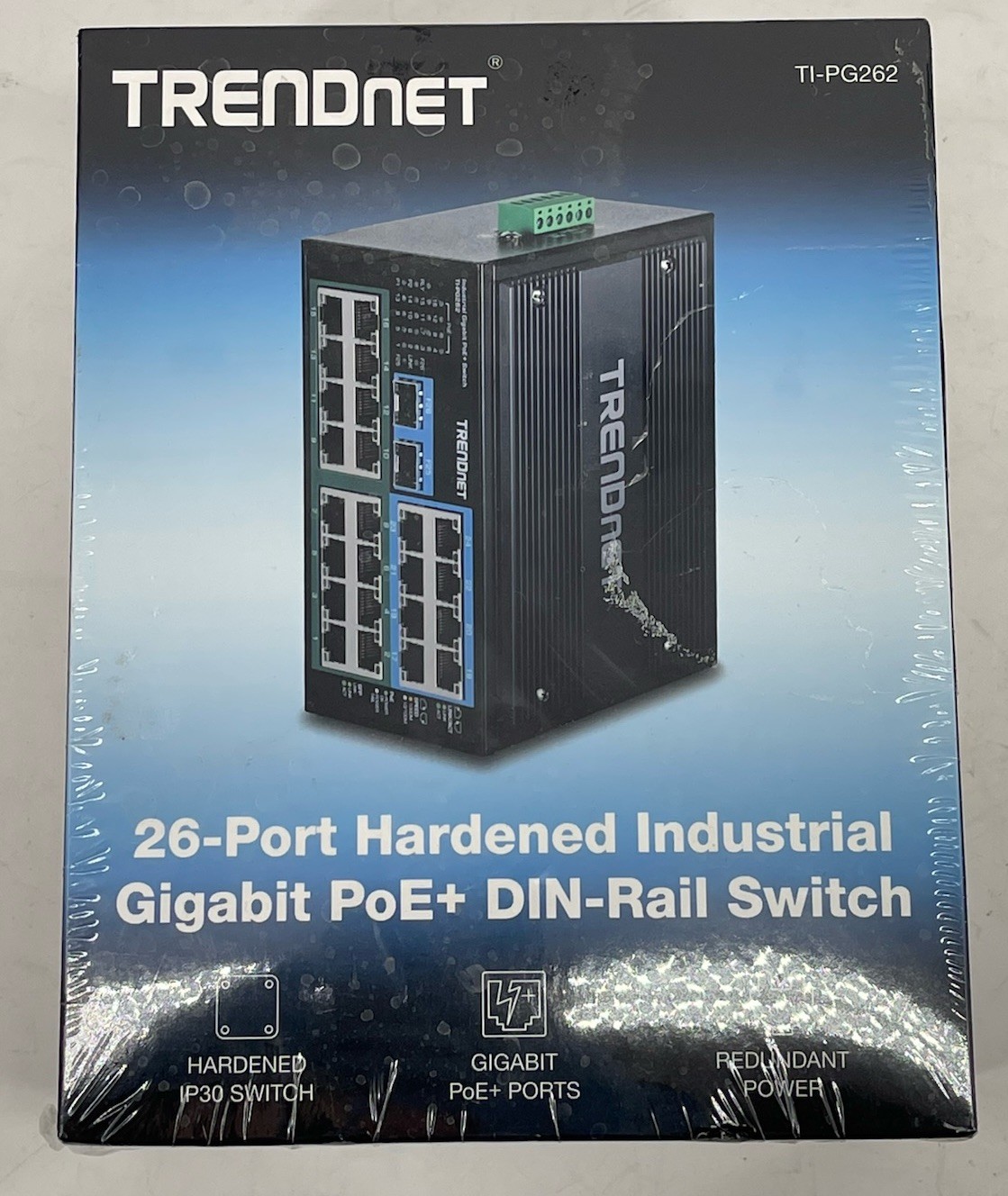 TRENDnet TI-PG262 26-Port Gigabit Industrial DIN-Rail PoE+ Switch