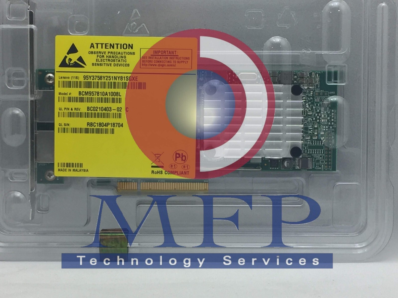NEW 44T1370 IBM-BROADCOM NETXTREME 2X10GBE BASET ADAPTER FOR IBM SYSTEM X