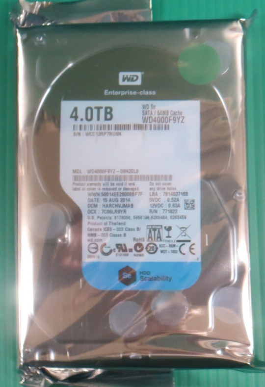 Western Digital WD Se 4TB / 64MB / SATA / 7200RPM / 3.5" HDD WD4000F9YZ / Refurb