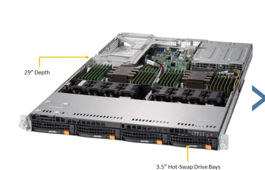 Supermicro 1U SYS-6019U-TN4R4T X11DPU 2x Xeon Gold 6130 256GB DDR4 4x U.2 NVME