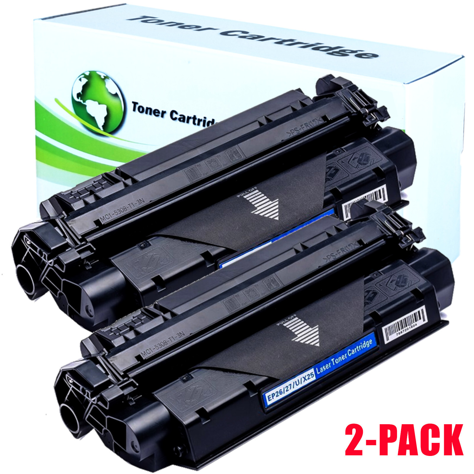 2PK X25 EP26 EP27 Black Toner Cartridge For Canon XMF5750 MF5770 LBP3210 LBP3200
