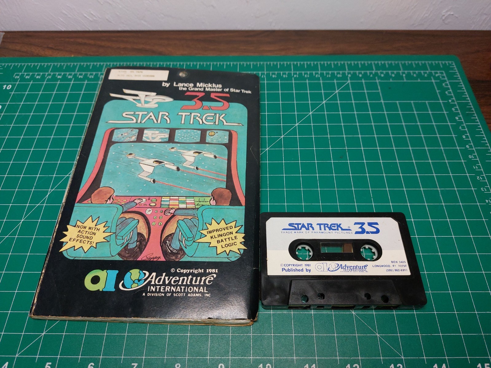Vintage STAR TREK 3.5 Adventure International 1981 Cassette and Packaging
