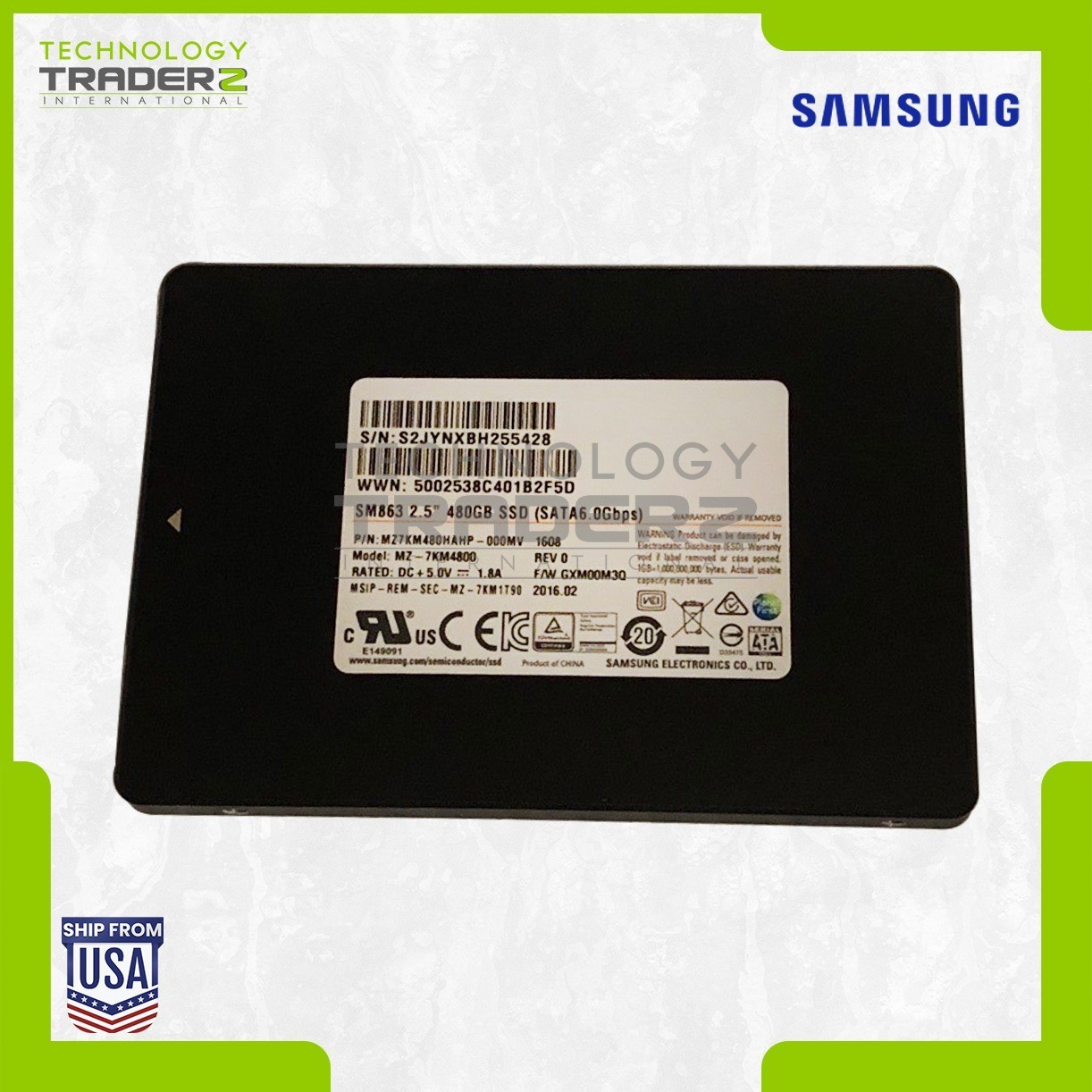 MZ7KM480HAHP-000MV Samsung SM863 480GB MLC SATA 6Gbps 2.5" SSD MZ-7KM4800 *NEW*