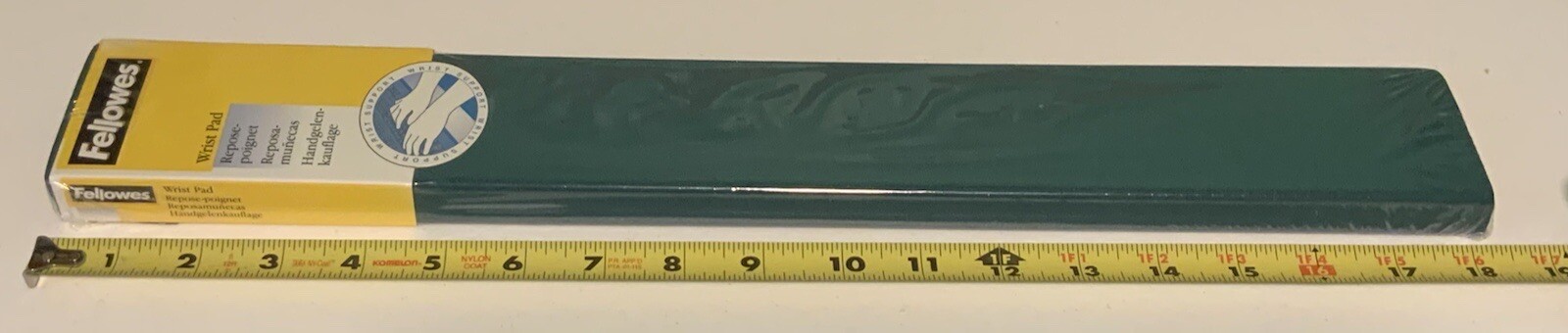 Fellowes Rubber/Fabric Keyboard Wrist Rest Pads Hunter Green New
