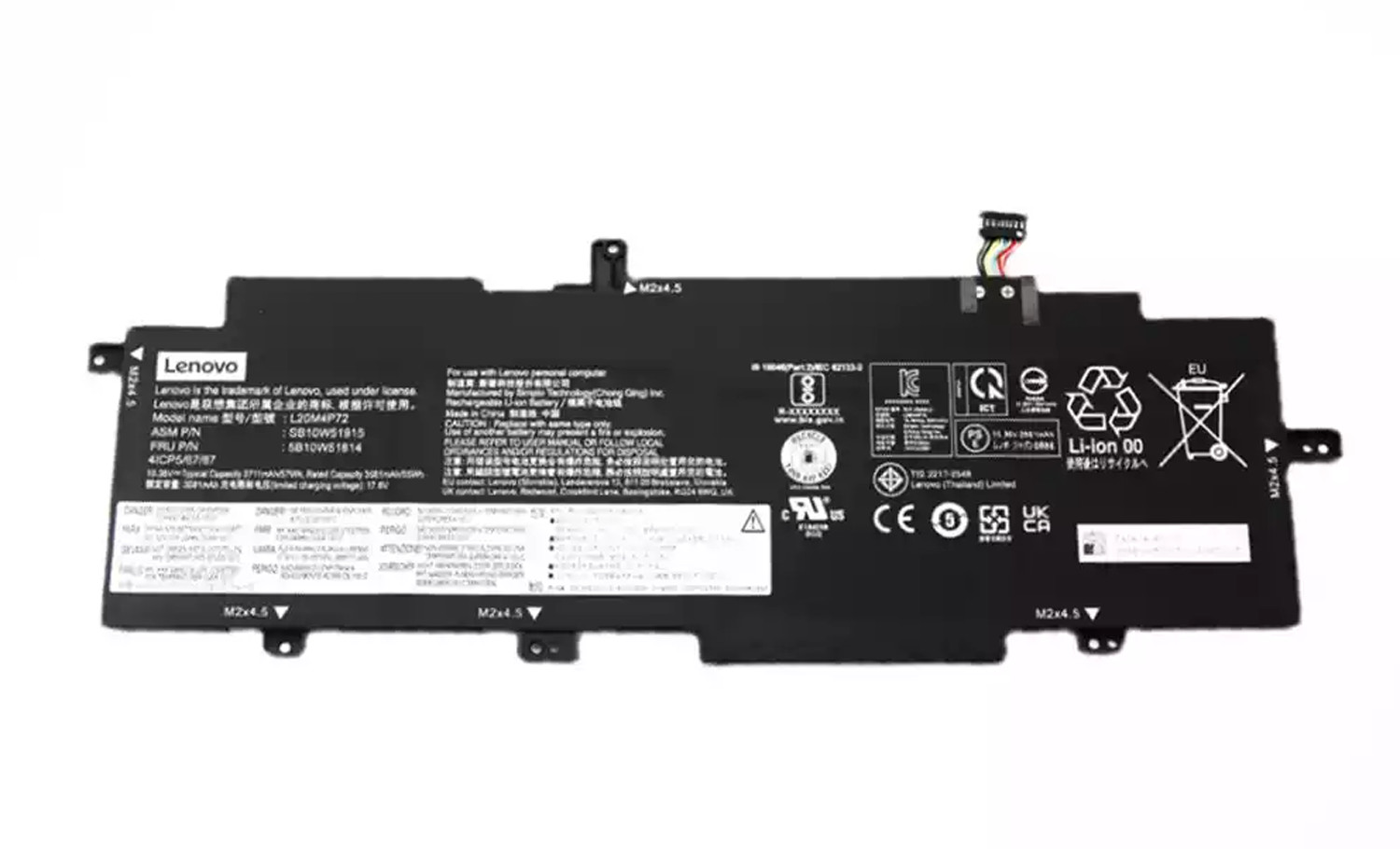 Genuine Battery L20L4P72 L20M4P72 L20D4P72 For Lenovo ThinkPad T14s Gen 2 Series