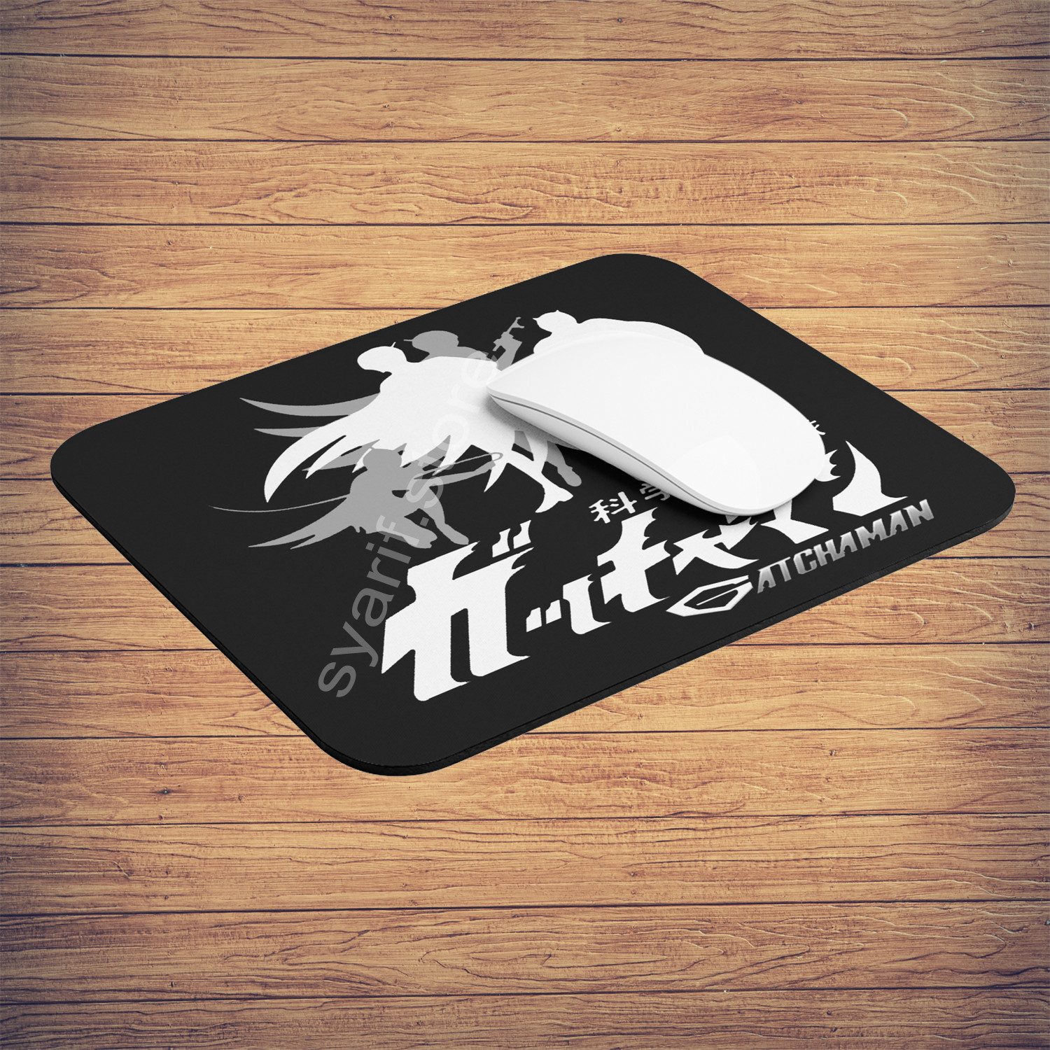 Gatchaman G-Force Retro Cartoon Black Mousepad Mouse Pad Gaming