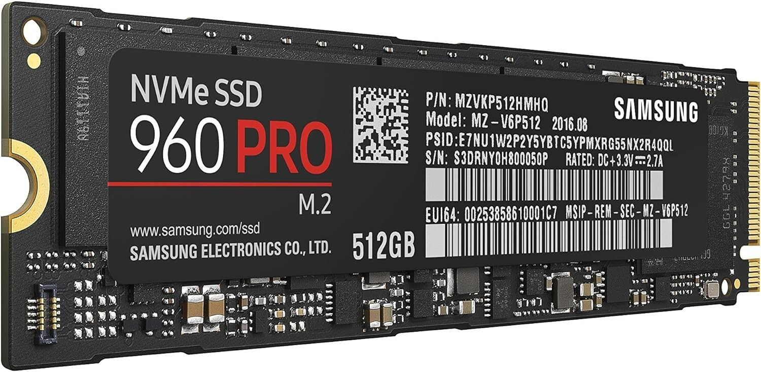 Samsung 960 PRO NVMe M.2 512GB SSD (MZ-V6P512BW) Solid State Drive NEW NO MANUAL