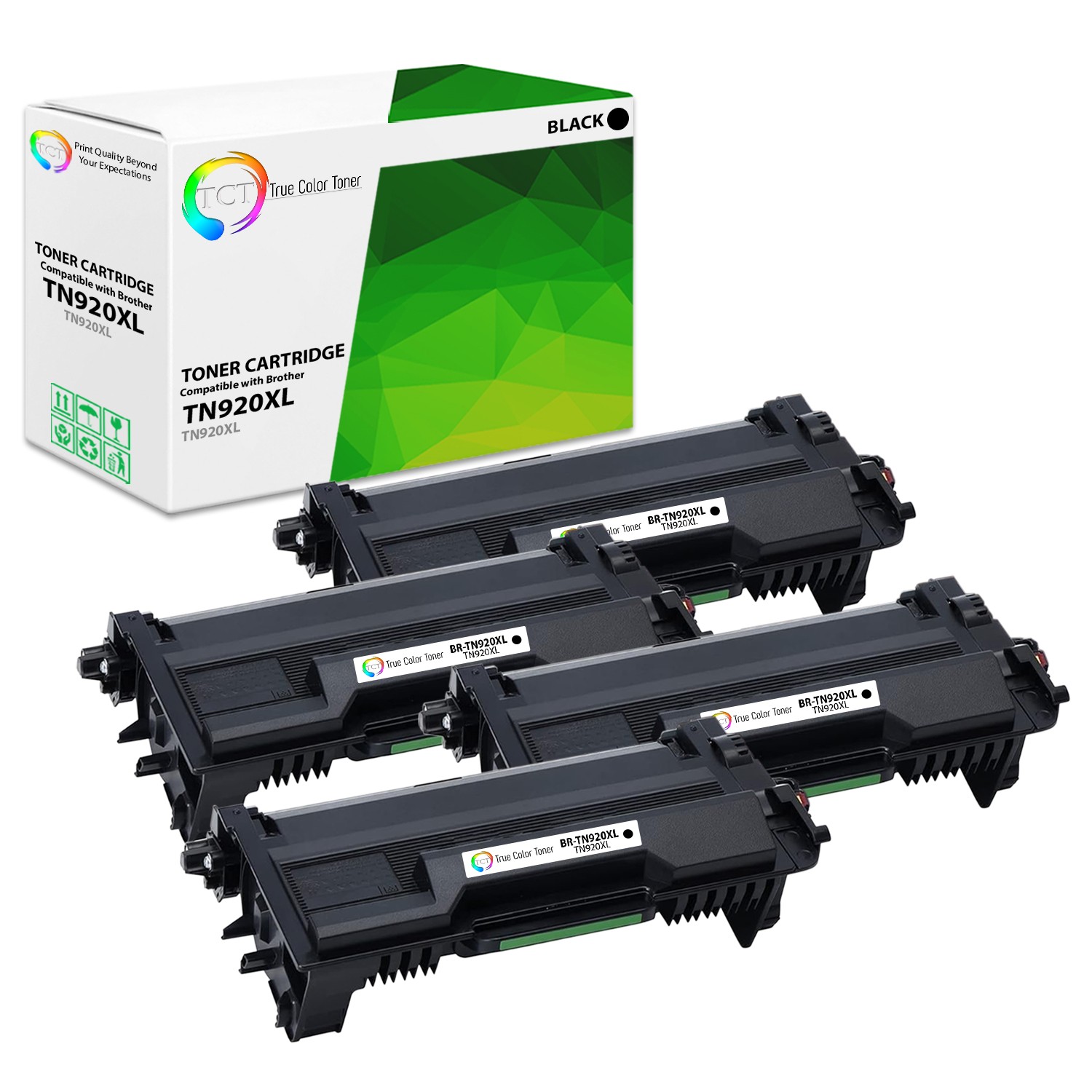 4Pk TCT Prem TN920 Black HY for Compatible Brother DCP-L2640DW Toner Cartridge