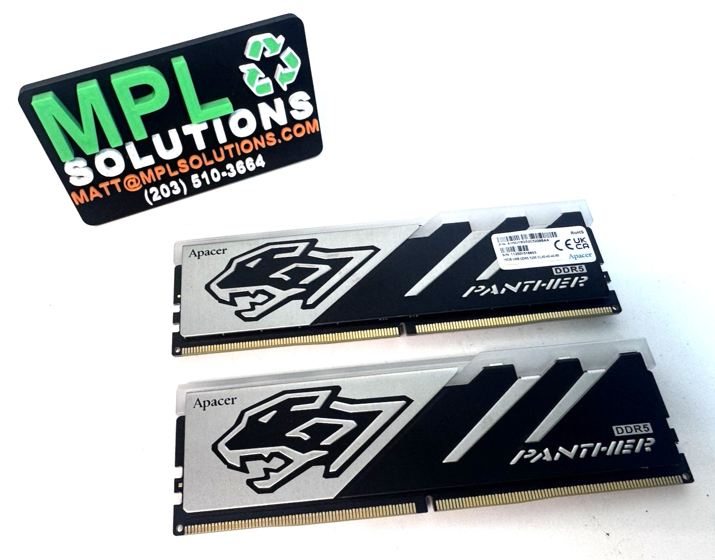 Apacer Panther RGB 32GB 2 x 16GB DDR5 Ram 5200MHz AH5U16G52C5229BAA