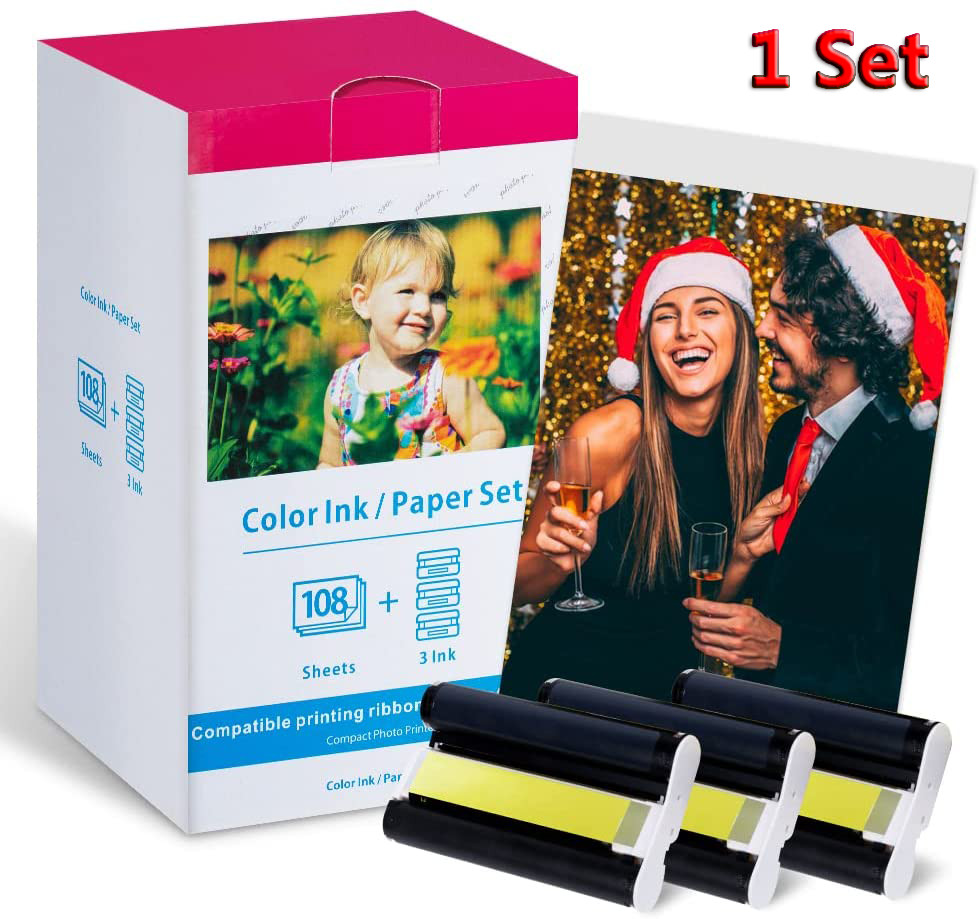 Canon KP-108IN Ink and Paper for Selphy CP Serie Photo Printers CP1300 CP900 Lot