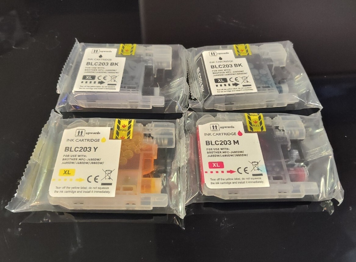 4pk New LC203XL LC-203 XL Ink Set  For Brother MFC-J460DW MFC-J480DW MFC-J485DW