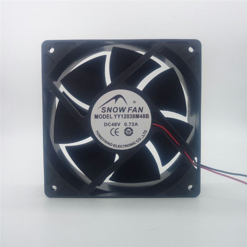 1PCS SNOWFAN 12CM YY12038M48B 48V 0.72A Dual Ball Bearing Overclocking Fan