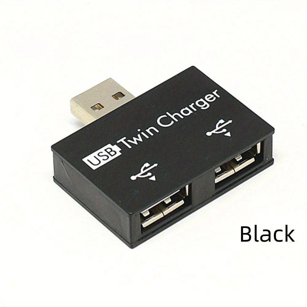 USB 2.0 Splitter Adapter, 1 Male to 2 Female USB Ports, Plug & Play Converter
