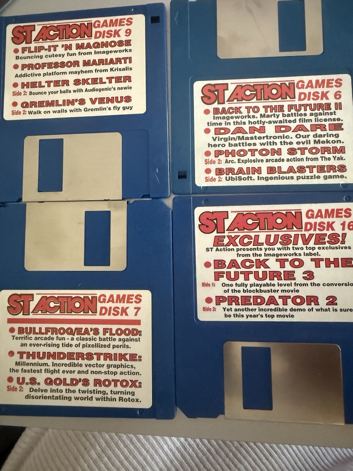Vintage St  Action Games Disk Lot Of 4 Vintage