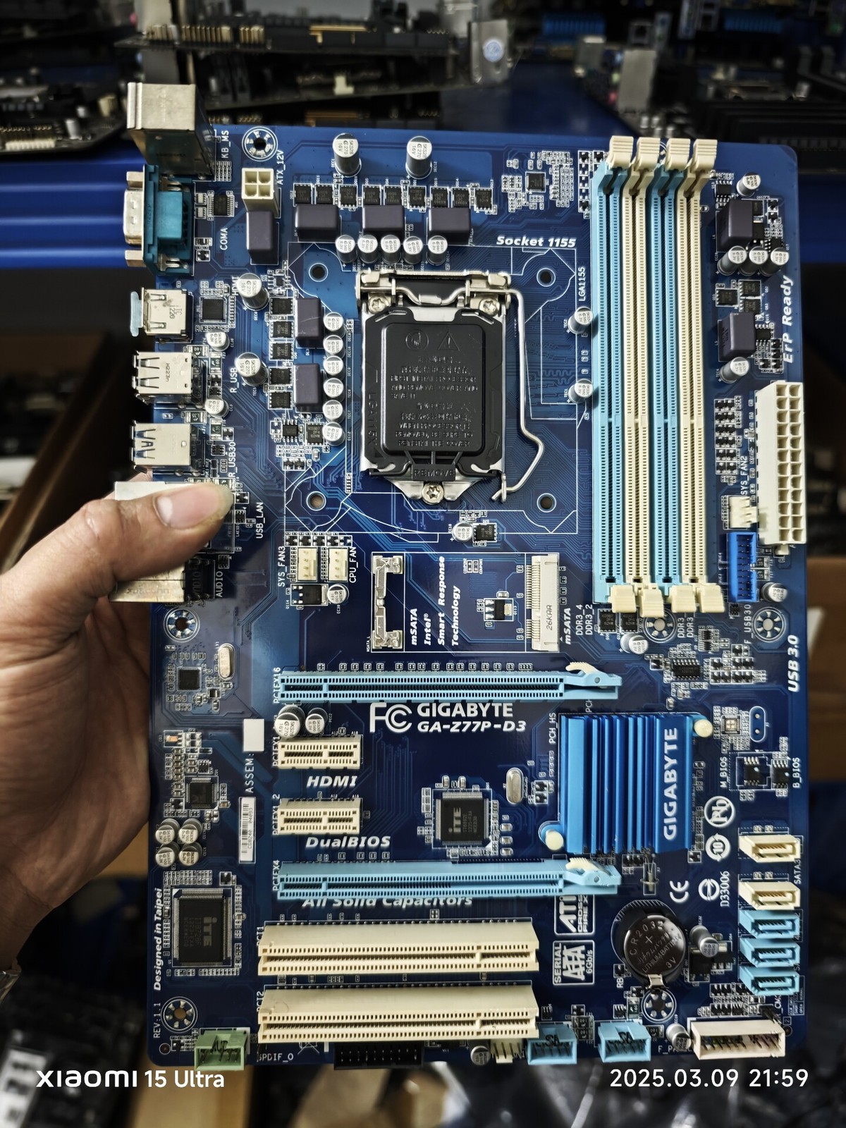 Gigabyte GA-Z77P-D3 LGA1155 ATX DDR3 M.2 VGA HDMI DVI Desktop Motherboard