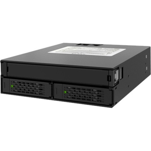 Icy Dock ToughArmor 2-Bay 2.5" SAS/SATA HDD/SSD Backplane Cage w/ 5.25" Bay ODD