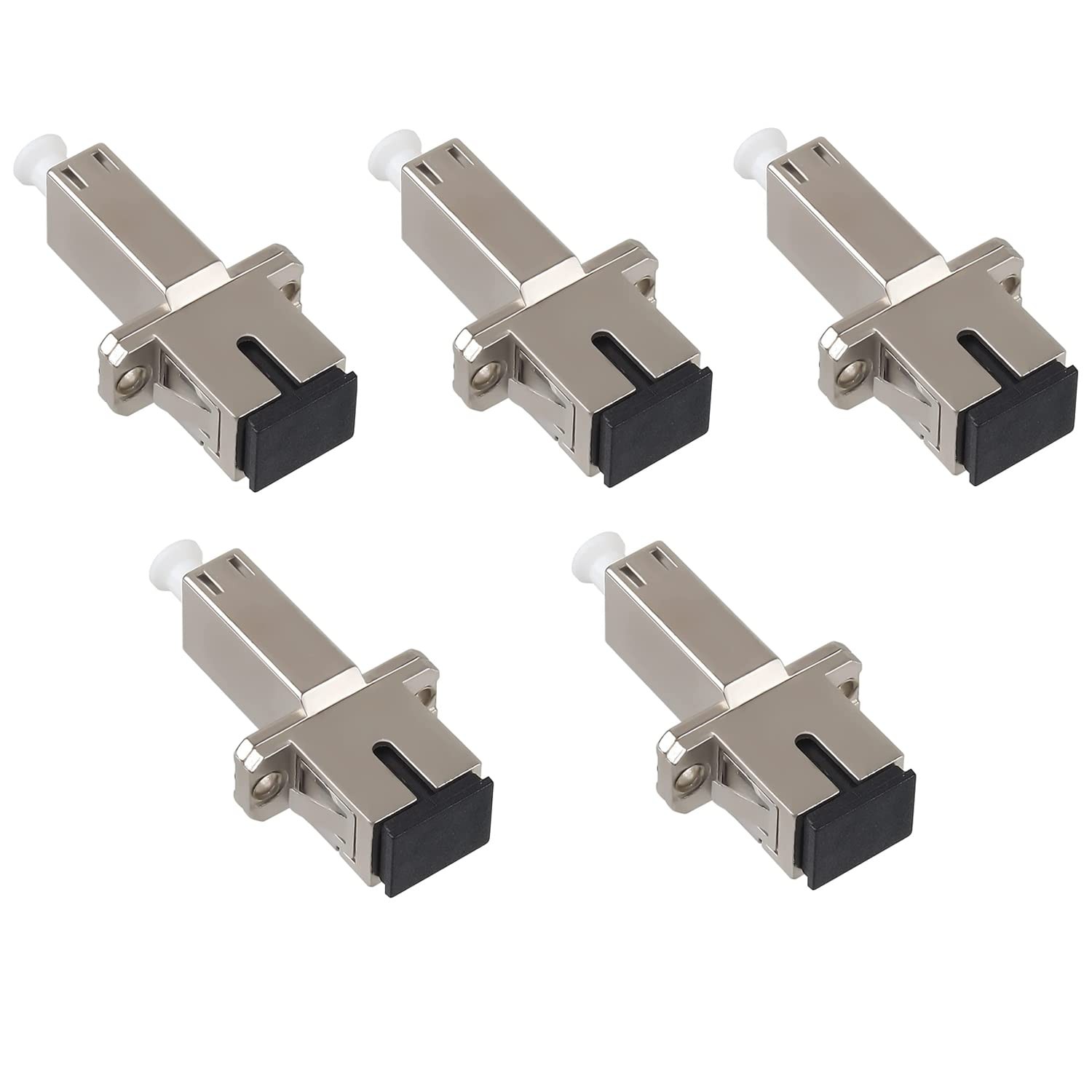 5 PCS Simplex Multimode/Singlemode LC Female To SC Female Fiber Optic Adapter