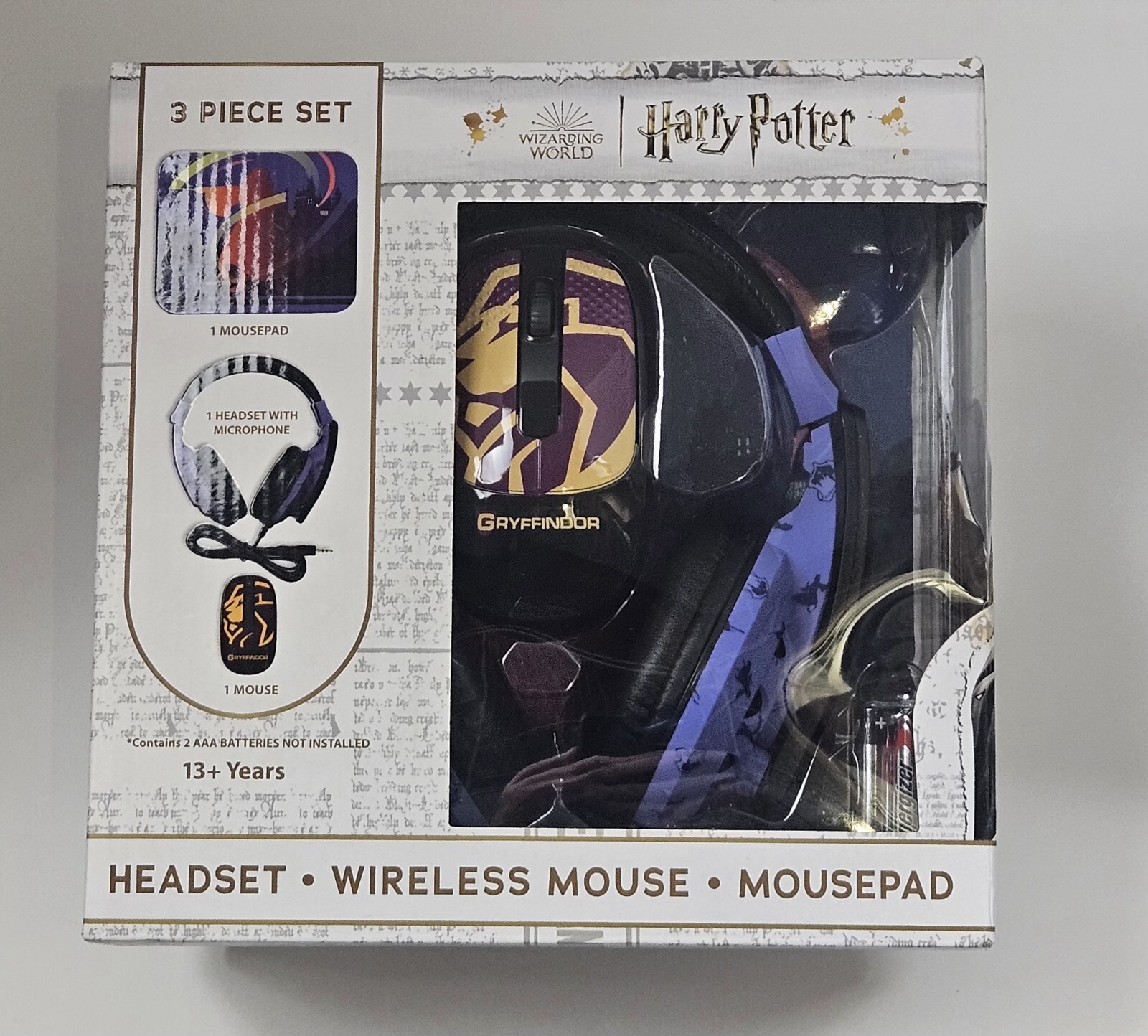Harry Potter Headsets with Microphone Wireless Mouse And Mouse Pad Tech Bundle