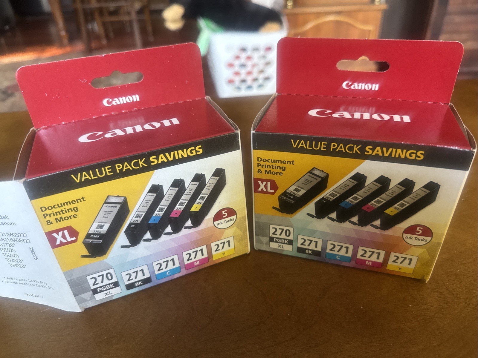 PGI-270XL CLI-271XL 5 Color Value Pack Replacement for Canon 270 271 XL