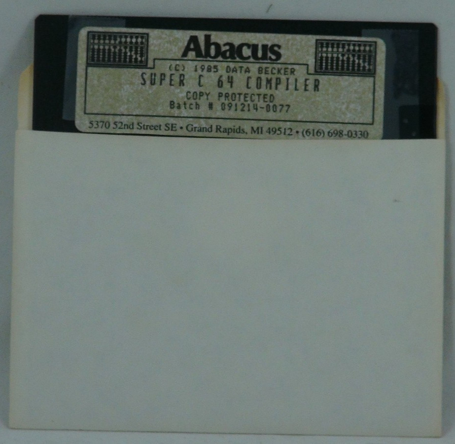 Working Abacus Software Super C 64 Compiler 2.02A