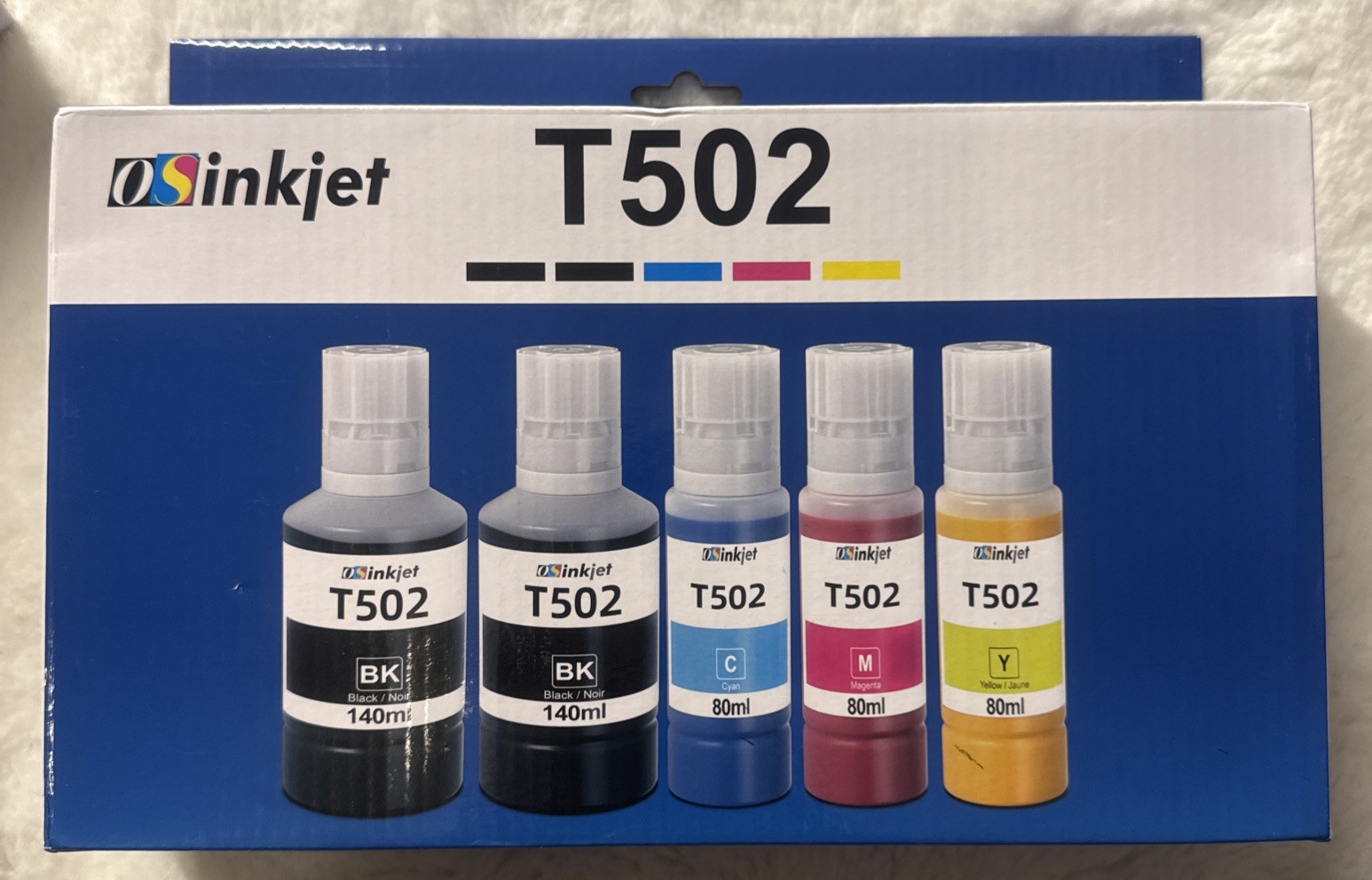 Liquink T502 Ink Refill Bottle Fit Epson 502 EcoTank & Color Supertank Printers