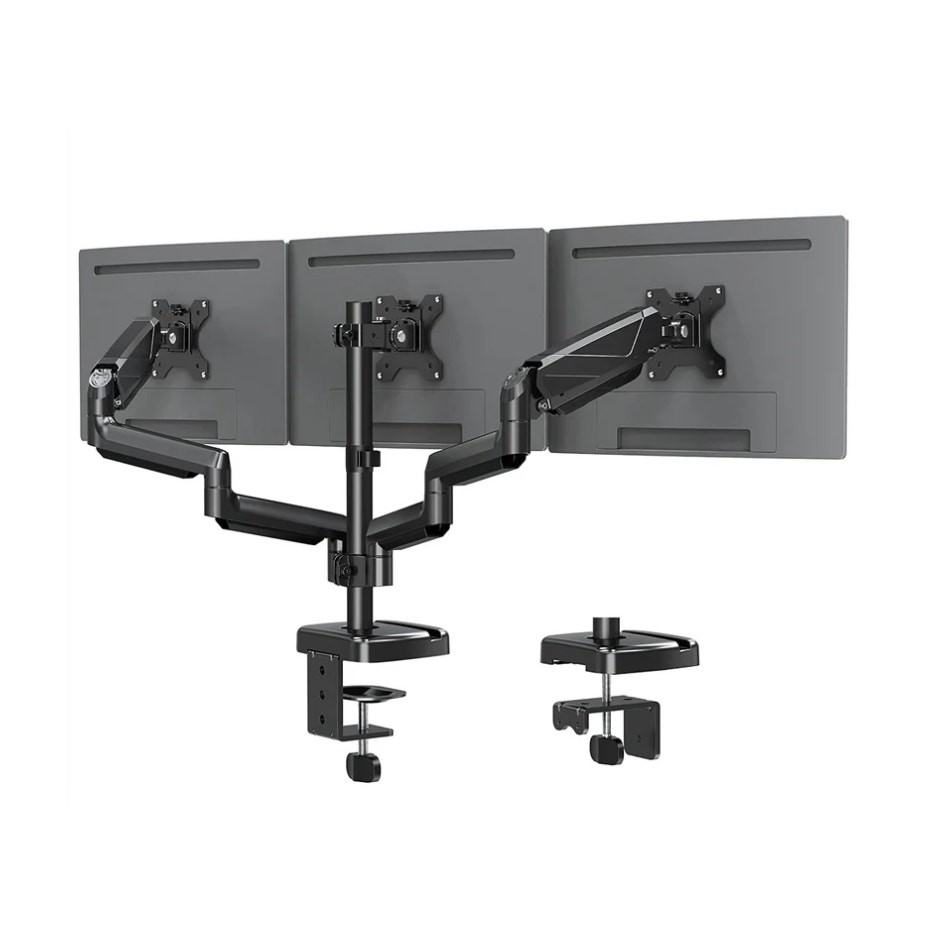 MountUp Full Motion Triple Monitor Desk Mount for Max 27'' Monitors MU0006A