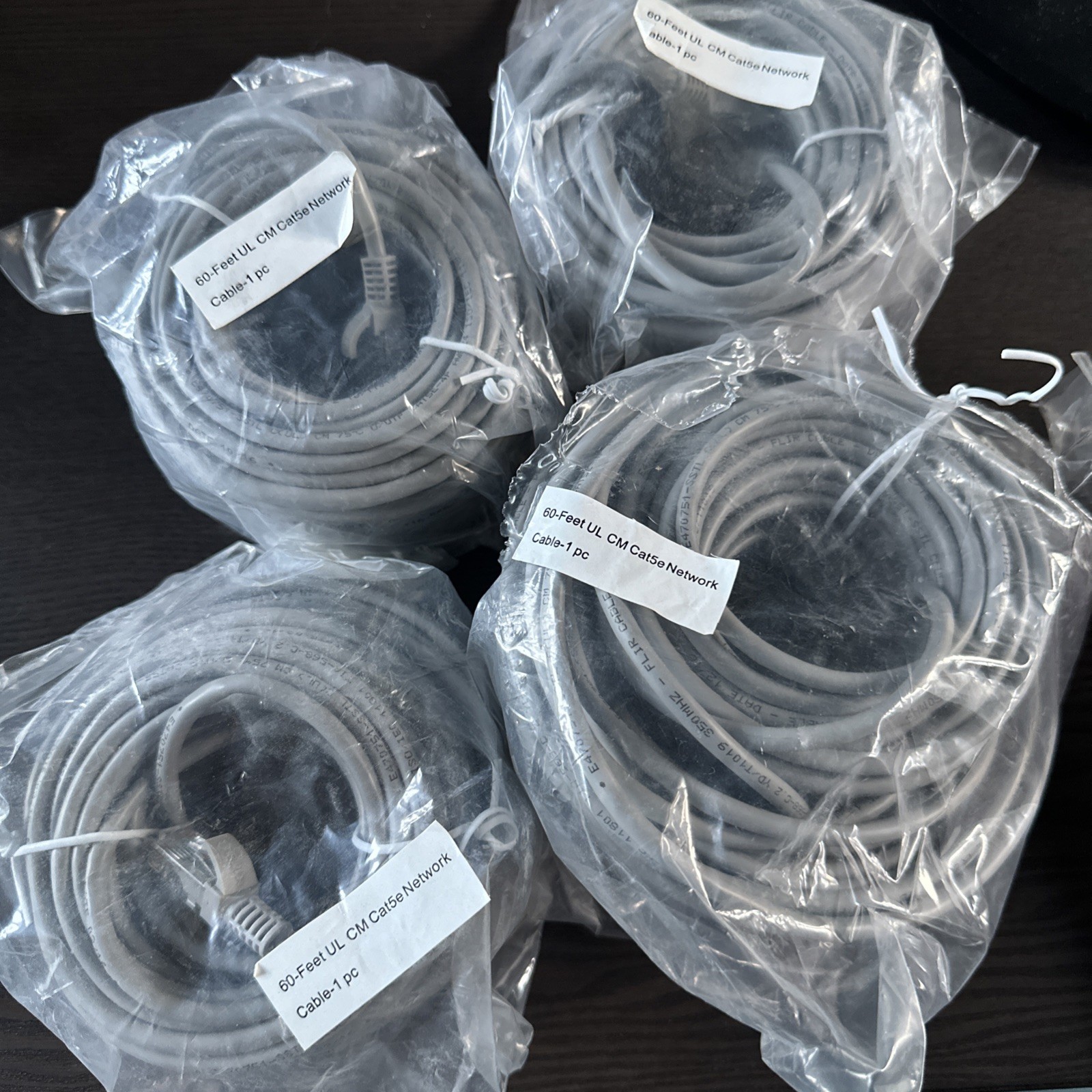 Lorex Flir CAT5E POE Wires 60FT - 4 Pack